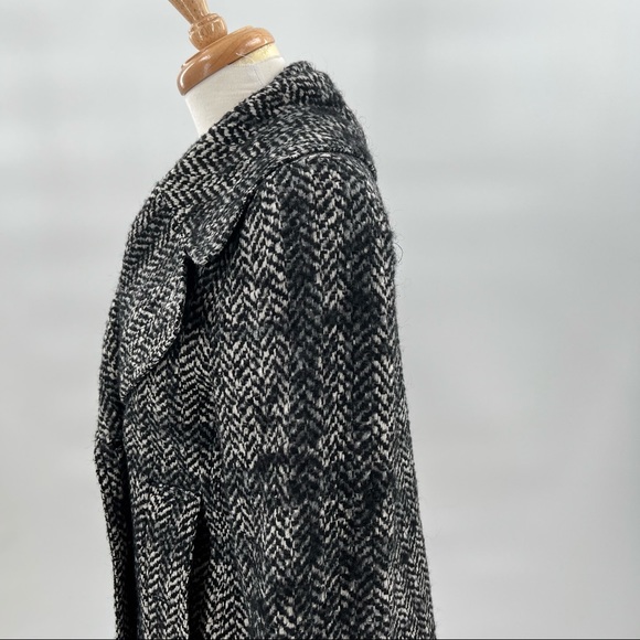 BURBERRY London herringbone double breasted wool coat size 10 - Picture 14 of 16